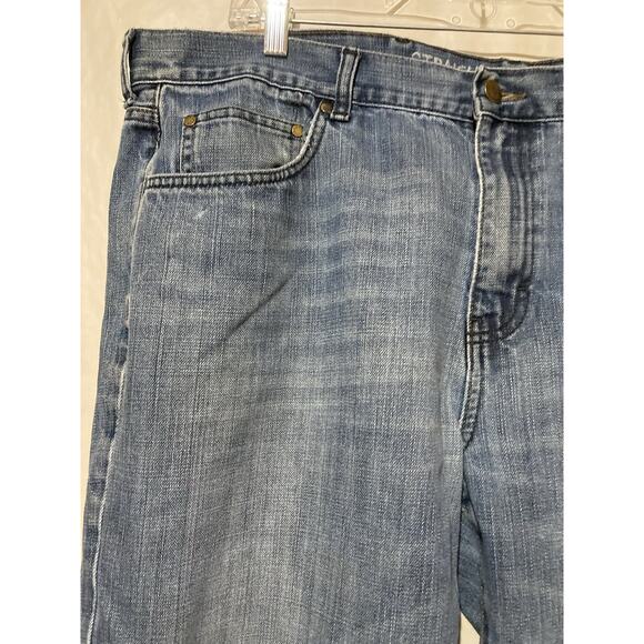 Chaps Jeans Mens Denim 38x32 Blue Slim Straight Fit Cotton Spandex - Picture 6 of 8